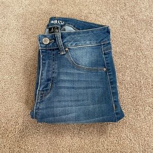 Dark Blue Ripped Skinny Jeans